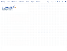 Tablet Screenshot of climateanalytics.org